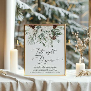 Affiche Feuillage festif d'hiver Late night couches jeu