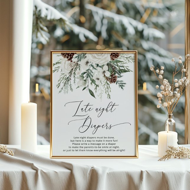 Affiche Feuillage festif d'hiver Late night couches jeu (Créateur téléchargé)