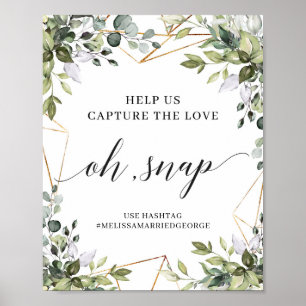 Affiche Feuillage vert feuilles d'eucalyptus boho oh snap