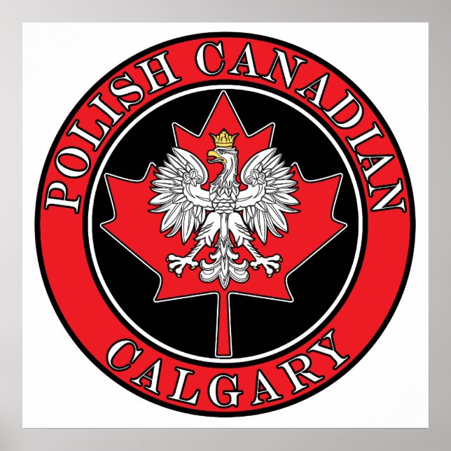 Affiche Feuille canadienne polonaise ronde de Calgary (Devant)