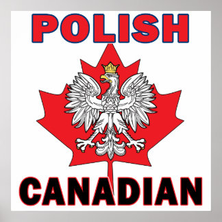 Affiche Feuille d'aigle canadienne polonaise