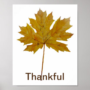 Affiche Feuille d'automne Aquarelle à talon