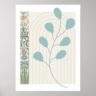 Affiche Feuille de fern Abstraite