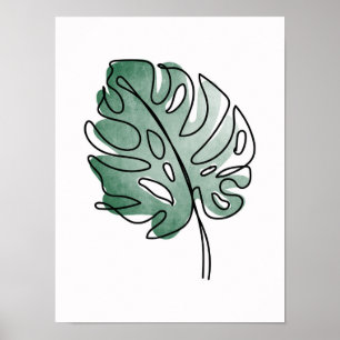 Affiche feuille de Monstera