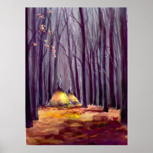 Affiche FEUILLE de TIPI par SHARON SHARPE
