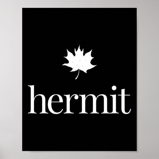 Affiche Feuille d'érable introverti – ermite de la nature  (Devant)
