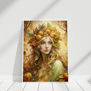 Affiche Feuille d'or - Ethereal Automne Wall Art Imprimer