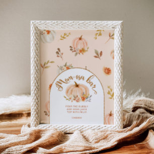 Affiche Feuille d'or orange citrouille maman-osa bar