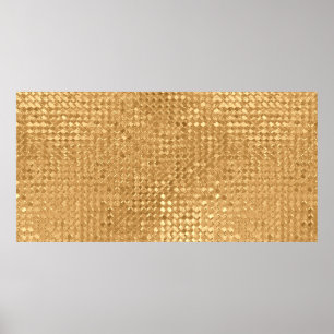 Affiche Feuille d'or sans soudure motif, parties scintilla