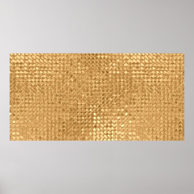 Affiche Feuille d'or sans soudure motif, parties scintilla (Devant)