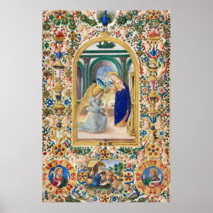 Affiche Feuille du livre des heures Annonciation