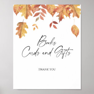 Affiche Feuille en chute - CARTES DE LIVRES ET CADEAUX Pos