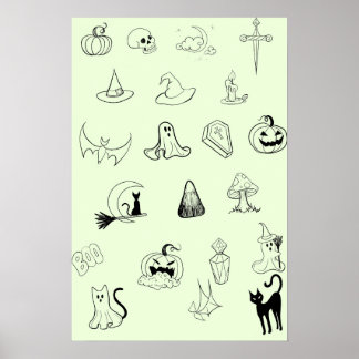 Affiche Feuille Flash Halloween