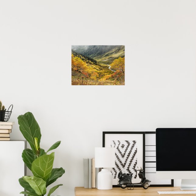 Affiche Feuille jaune automne naturel (Bureau à domicile)