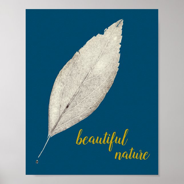 Affiche Feuille rustique Nature Love Art Paint (Devant)