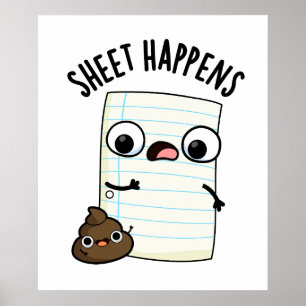Affiche Feuille se produit amusant jeu de papier