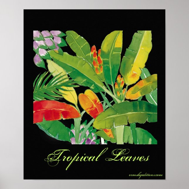 Affiche Feuille tropicale (Devant)