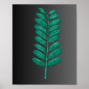 Affiche feuille verte
