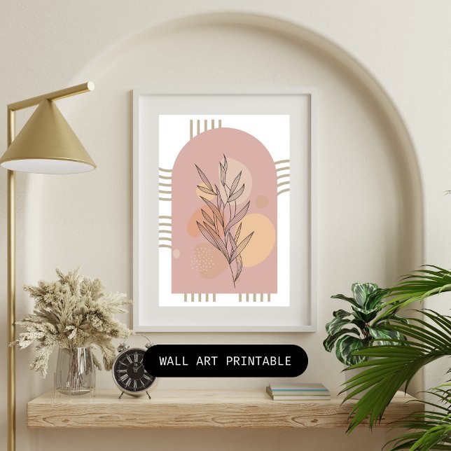 Affiche Feuilles botaniques minimalistes modernes (Créateur téléchargé)