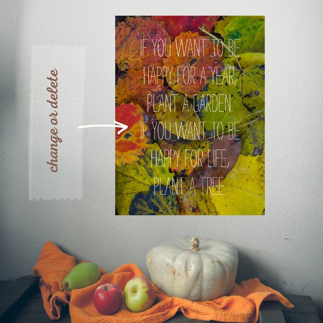 Affiche Feuilles colorés après la pluie (Créateur téléchargé)