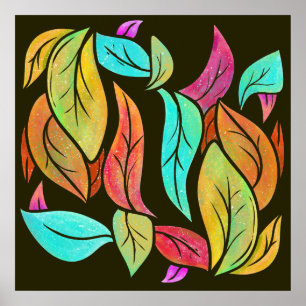 Affiche Feuilles d'automne motif