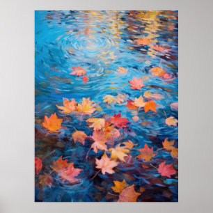 Affiche Feuilles d'automne sur le lac des Beaux-Arts