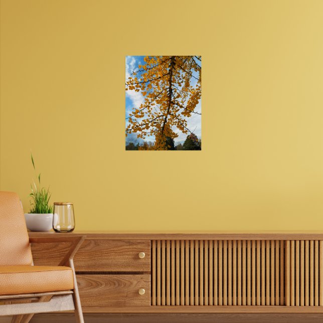 Affiche Feuilles de Ginkgo jaunes photographiques (Salon 2)