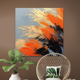 Affiche Feuilles de Palmier – Mouvement Tropical Abstrait