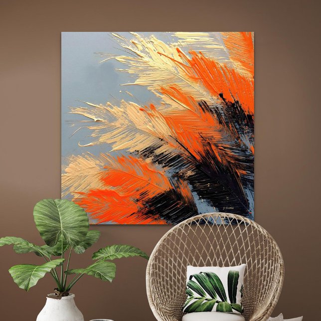 Affiche Feuilles de Palmier – Mouvement Tropical Abstrait (Palm Leaves – Abstract Tropical Motion
)