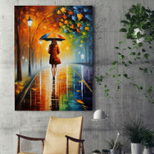 Feuilles de pluie d'automne vibrant