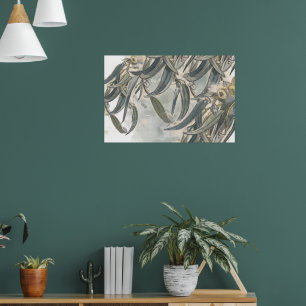 Affiche Feuilles d'eucalyptus à l'aquarelle verdure