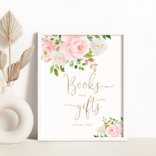 Affiche Feuilles d'or floral floral flush Livres et cadeau