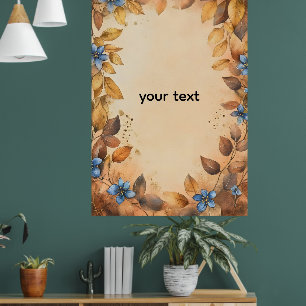 Affiche feuilles dorées personnalisées est un mur populair