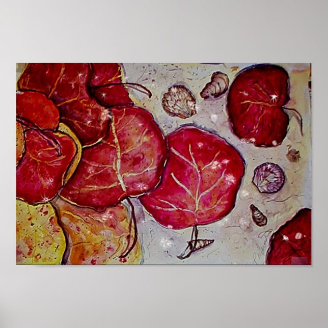 Affiche Feuilles du Raisin marin (Devant)