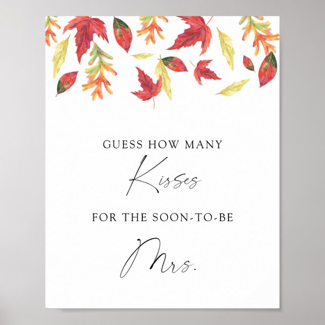 Affiche Feuilles en chute combien de baisers nuptiale douc (Devant)