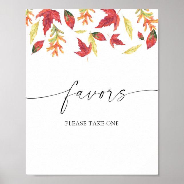 Affiche Feuilles en chute - faveurs de la nuptiale s'il vo (Devant)