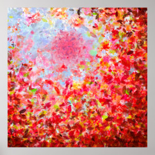 Affiche Feuilles et ciel d'automne Abstraits