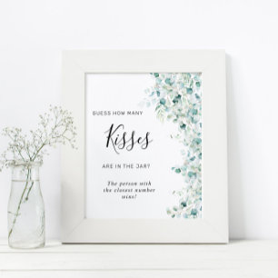 Affiche Feuilles Eucalyptus Combien de baisers