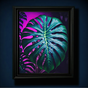 Affiche Feuilles Monstera