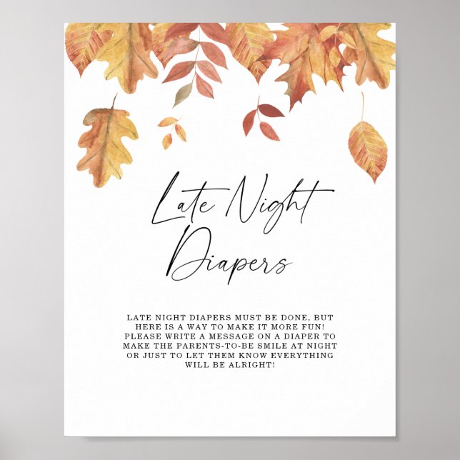 Affiche Feuilles qui tombent Couches de nuit jeu (Devant)