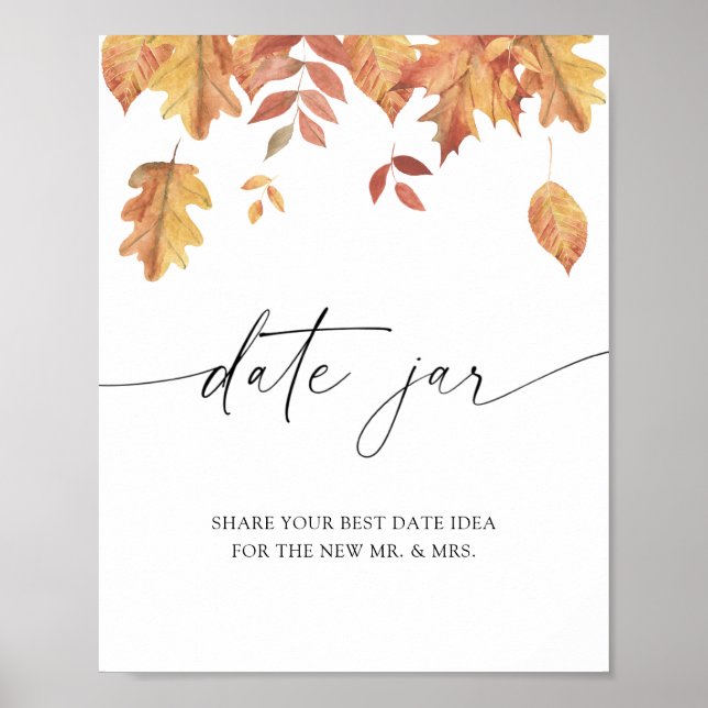 Affiche Feuilles qui tombent - idées de soirée en amoureux (Devant)