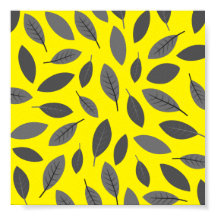 Feuilles sur jaune
