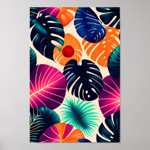 Affiche Feuilles tropicaux
