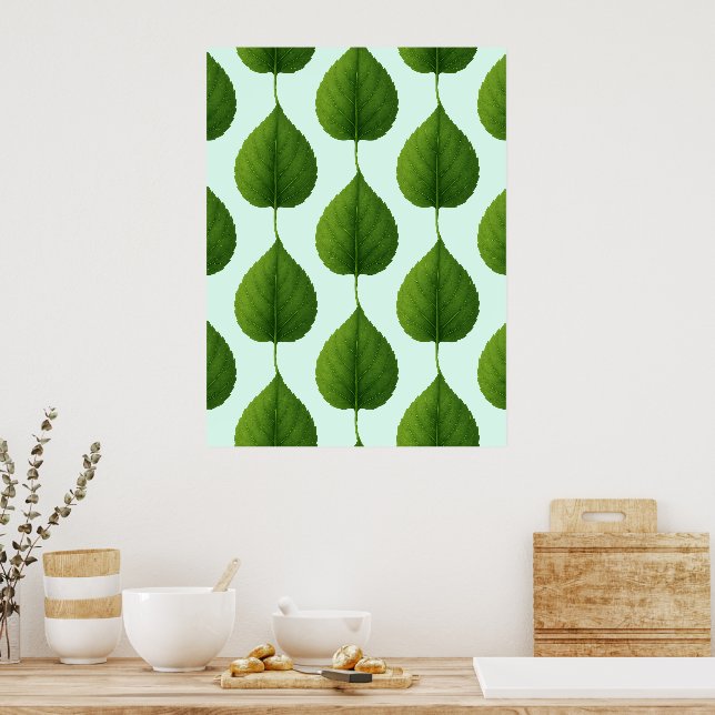 Affiche Feuilles verts (Cuisine)