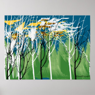 Affiche Feuilles volants