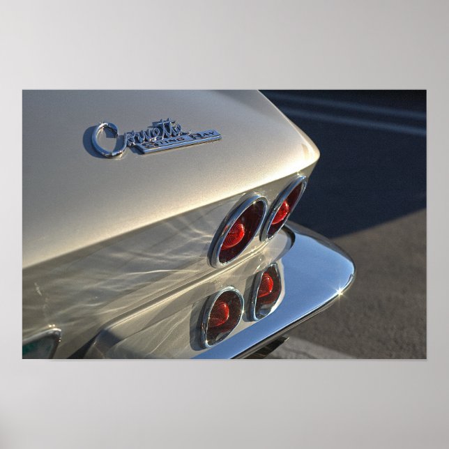 Affiche Feux arrière de Corvette Stingray - Comté d'Orange (Devant)