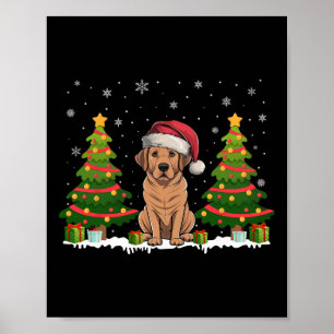 Affiche Feux d'arbre de Noël Feu de Noël du chien du Labra