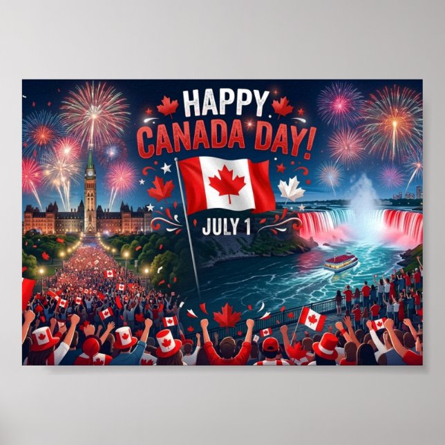 Affiche feux d'artifice de célébrations de la fête du Cana (Devant)