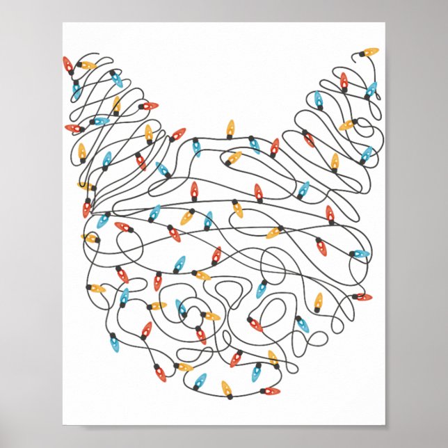 Affiche Feux de Noël de chat - Fantastique Noël (Devant)