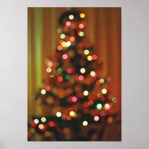 Affiche Feux de Noël floues